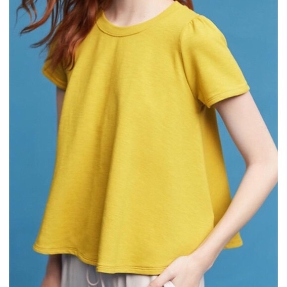 Anthropologie Tops - Anthro eri + ali Mustard Swing Tee